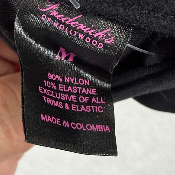 NWT Fredericks of Hollywood Taormina Black One Shoulder Bikini Top Swimsuit M - Picture 5 of 8